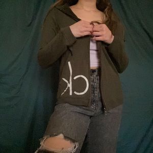green calvin klein hoodie